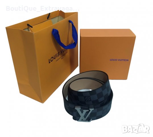 Мъжки подаръчен комплект колан Louis Vuitton 012 !!!, снимка 2 - Колани - 38976429