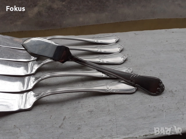 Комплект луксозни маркови посребрени ножове Guy Degrenne, снимка 2 - Антикварни и старинни предмети - 53498733
