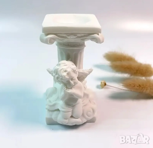 Молд ангелче с колона, снимка 2 - Форми - 51500562