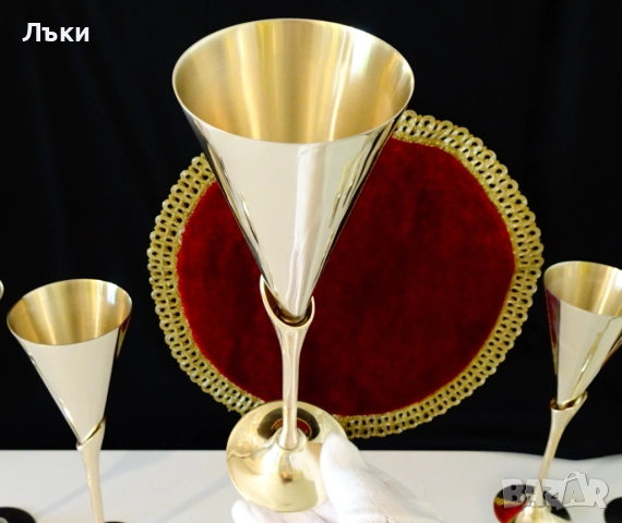 Бронзов бокал за вино,чаша за вино 23 см.,200 мл. , снимка 2 - Антикварни и старинни предмети - 51596160