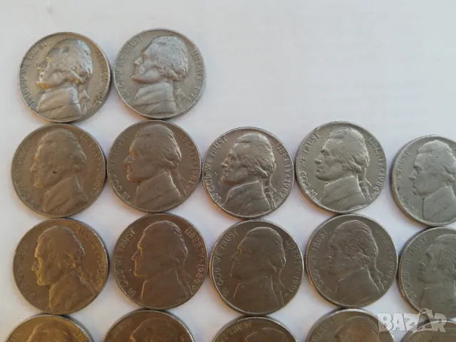 33 монети 5 цента Америка-USA 1964-2007 г. различни, снимка 11 - Нумизматика и бонистика - 48506793