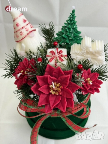 Коледни кутии с ароматни соеви свещи, снимка 2 - Декорация за дома - 52380996