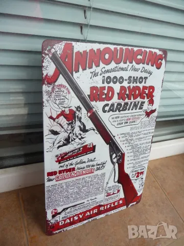 Метална табела разни пушка карабина каубой Дивия запад изстрели стрелба, снимка 2 - Декорация за дома - 50113938