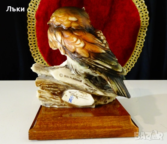 Порцеланова статуетка Бухал,Сова,Capodimonte от R.Pennati. , снимка 5 - Статуетки - 52900223
