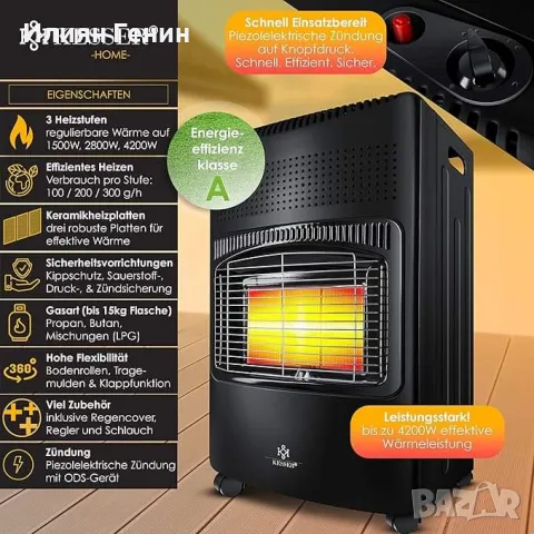 Газова печка, снимка 8 - Отоплителни печки - 47737757