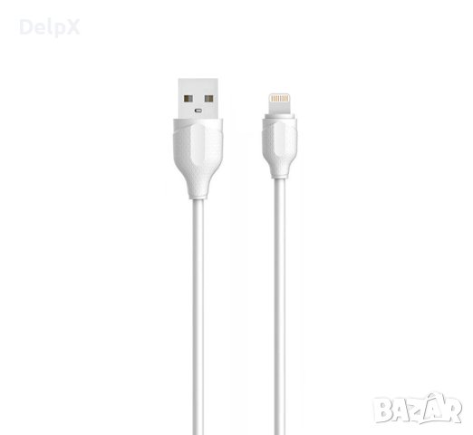 Кабел за Iphone LS372, бързо зареждане, силиконов, USB-А(м), apple lighining(м), 2m, 2,1A, снимка 1 - USB кабели - 42361309