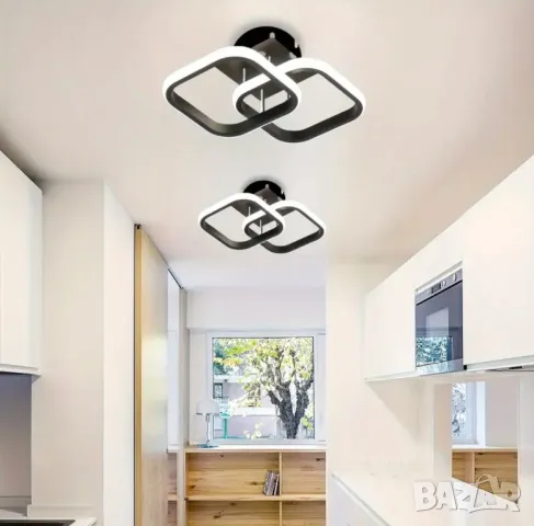 Стилен LED Плафон/Лампа, за Таван или Стена, 3 Цвята, Спалня, Коридор, Кухня, 220V!