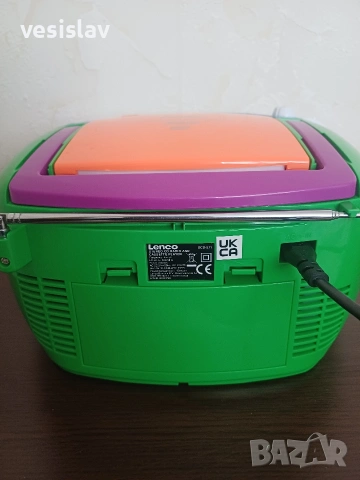 Lenco SCD-971 преносимо FM радио CD/касетофон многоцветно , снимка 5 - Радиокасетофони, транзистори - 53541443