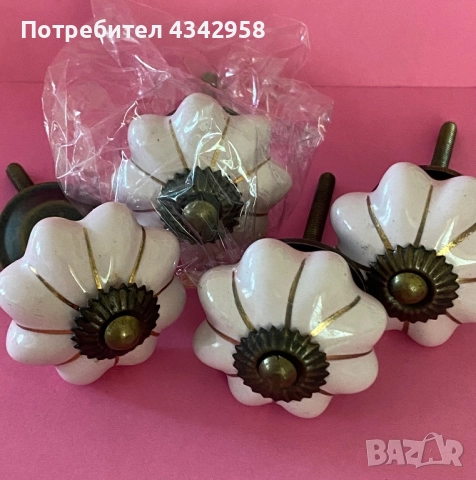  Керамични дръжки за мебели. Различни видове., снимка 7 - Декорация за дома - 52934692