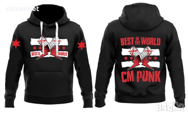 НОВО 2024! Суичъри / hoodie CM PUNK BEST IN THE WORLD WWE! Или с ТВОЯ идея!