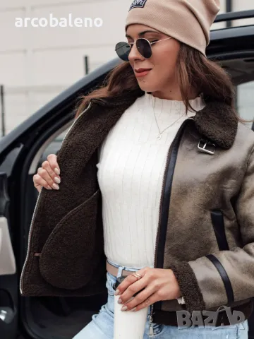 Дамско велурено яке с кожух KASAMIRA, 2цвята , снимка 9 - Якета - 48558374