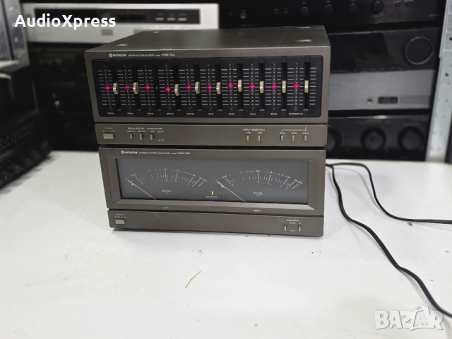 🔥 Hitachi HMA-G2 + HGE-G2 – японски винтидж beast комплект! 🇯🇵🎛, снимка 2 - Ресийвъри, усилватели, смесителни пултове - 53654661