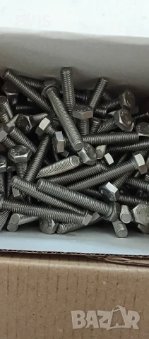 Болтове с пълна резба DIN 933, A2 – неръждаема стомана, М6x40,100бр., снимка 2 - Железария - 51352524