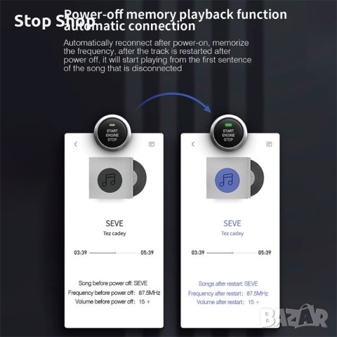 C20 Автомобилен FM трансмитер Запалка Dual USB 5V3.1A Бързо зарядно устройство Аудио плейър Bluetoot, снимка 3 - Ресийвъри, усилватели, смесителни пултове - 41954269