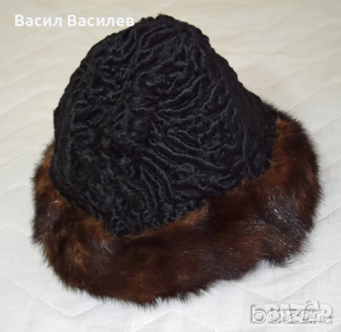 Дамска зимна кожена шапка, снимка 3 - Шапки - 51932499