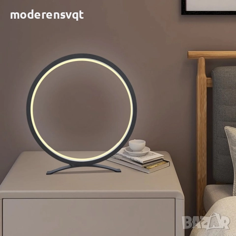 Настолна LED ринг нощна лампа с 3 нюанса на осветяване, снимка 5 - Други - 51964029