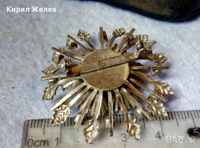 СТАРА СРЕБРИСТА АЖУРНА ПЕРЛЕНА БРОШКА СНЕЖИНКА с БЕЛИ ПЕРЛИ С Нужда От НОВА ИГЛА ! 48838, снимка 8 - Антикварни и старинни предмети - 48444701