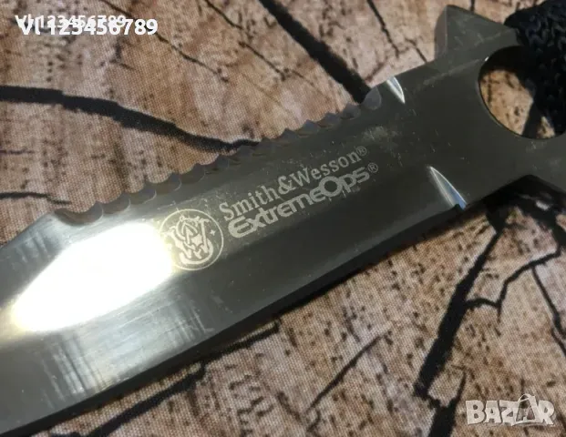 Нож с фиксирано острие Smith & Wesson модел H01-100х218, снимка 6 - Ножове - 48252741