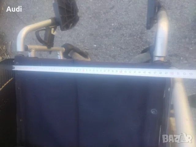 Сгъваема инвалидна рингова количка MEYRA  Ширина на седалката 50см, снимка 3 - Инвалидни колички - 45270477