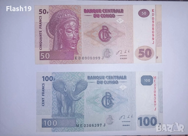 Конго 50 / 100 франка 2013 UNC