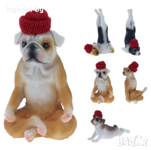 Коледна декорация - медитиращо куче! 5 различни модела! Все още налични!