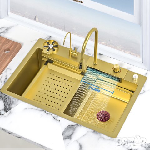 Висококачествена мултифункционална кухненска мивка в цвят злато, снимка 2 - Мивки - 40770604
