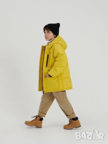 Ново Зимно Жълто яке с подплата за момче на Reserved 158см с етикет, снимка 4 - Детски якета и елеци - 42308329
