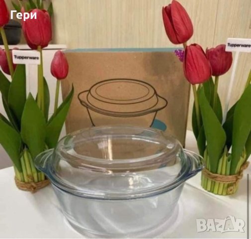 Tupperware касерола 2.1 л. от боросиликатно стъкло, снимка 7 - Кутии за храна - 39750830