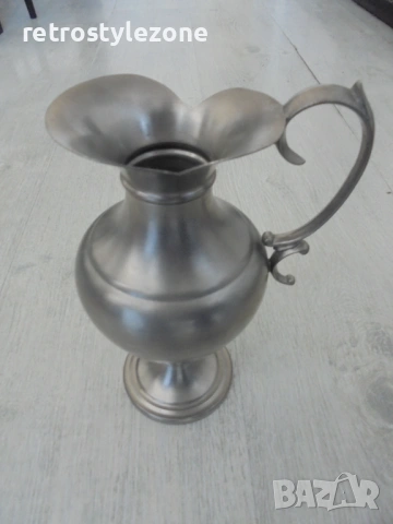 № 8530 Старинна скандинавска кана SKS TINN 95%  , снимка 5 - Други ценни предмети - 53863568