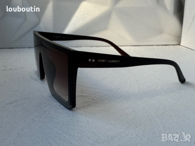 YSL Saint Laurent дамски слънчеви очила маска 2 цвята черни кафяви, снимка 6 - Слънчеви и диоптрични очила - 44913752