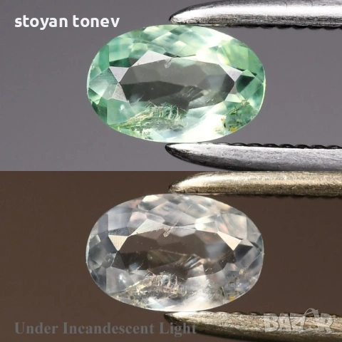 Привлекателен NO TREATMENT александрит 0.39кт.! Сертифициран! Нов!