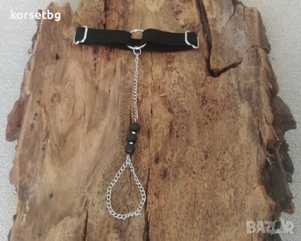 Ръчно изработена гривна с пръстен и черен оникс 4016, снимка 2 - Бижутерийни комплекти - 37472282