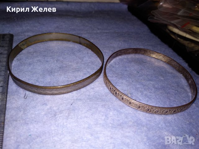 ДВЕ СТАРИННИ МЕДНА и БРОНЗОВА с ПОСРЕБРЯВАНЕ ОРНАМЕНТИРАНИ РЕТРО ГРИВНИ МАЙСТОРСКА ИЗРАБОТКА 37515, снимка 10 - Антикварни и старинни предмети - 40836402