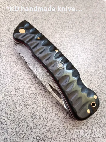 Сгъваем нож ръчно изработен от N690co стомана + ПОДАРЪК кания, снимка 3 - Ножове - 49128660