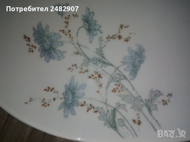 Старо порцеланово плато, снимка 3 - Чинии - 44218384