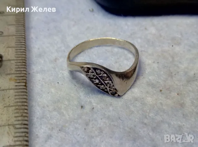 КРАСИВ СКЪПОЦЕНЕН СРЕБЪРЕН ПРЪСТЕН СРЕБРО ВИСОКА ПРОБА с ИСКРЯЩИ ФАСЕТИРАНИ ПЛАНИНСКИ КРИСТАЛИ 47968