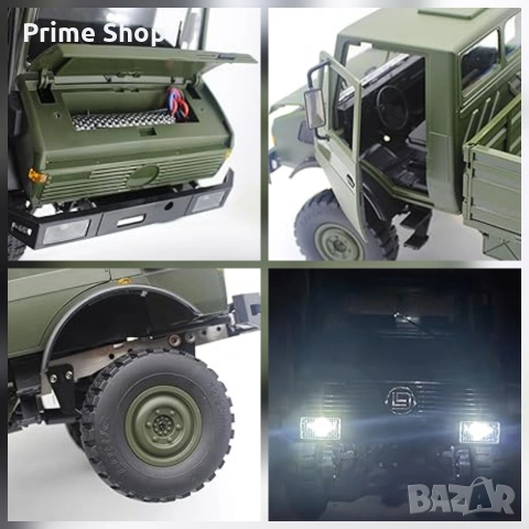 RC Военен камион 4WD 1:12 с 2.4GHz дистанционно управление, снимка 8 - Коли, камиони, мотори, писти - 53731838