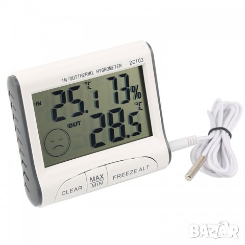 Влагомер-термометър за измерване в помещение и извън него