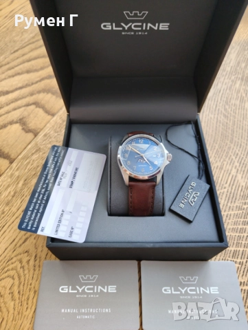 Swiss Glycine Combat classic moonphase, automatic, перфектен, бартер, снимка 7 - Мъжки - 51800241