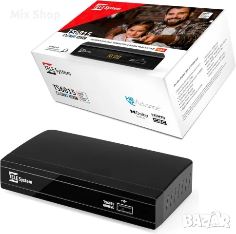 Нов Цифров ефирен декодер Tele System TS6815/02 DVB-T2 HEVC 10-bit, снимка 4 - Плейъри, домашно кино, прожектори - 55726843