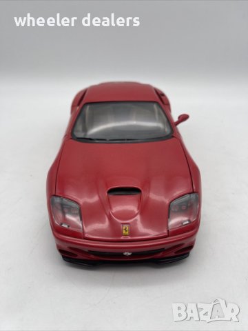 Метална количка Bburago Ferrari 550 maranello в мащаб 1/18, снимка 7 - Колекции - 40592323
