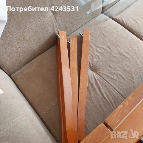 Трапезна елипса-разтегателна маса + стъкло да предпазване, снимка 5 - Маси - 53792618