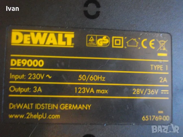 DeWALT 36V Li-ion Made in MEXICO Оригинален АКУМУЛАТОРЕН ЪГЛОШЛАЙФ 36 ВОЛТА ДЕВАЛТ с батерия зарядно, снимка 11 - Други инструменти - 47603156
