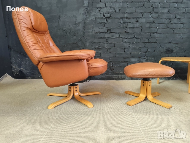 Шведско дизайнерско релакс кресло, снимка 6 - Дивани и мека мебел - 52435187