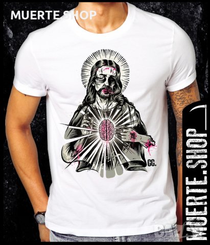 Тениска с щампа JESUS GROTESQUE, снимка 1 - Тениски - 42671364