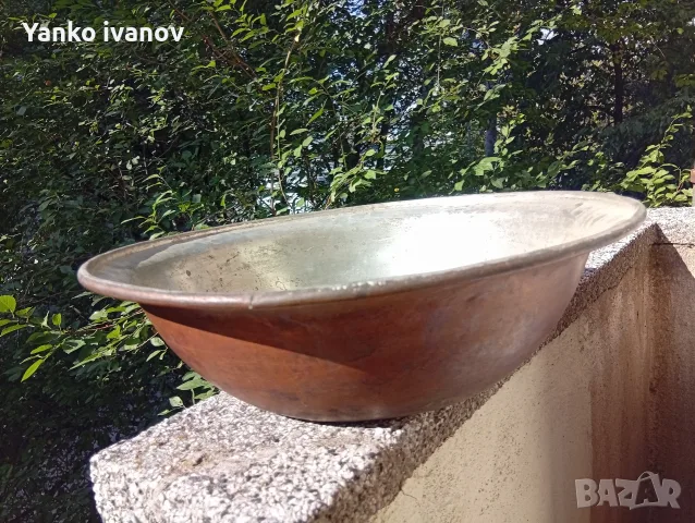 Бакърен лиген, съд, снимка 2 - Антикварни и старинни предмети - 55838506