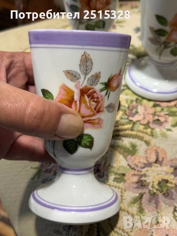 красив комплект от 6 чаши за капучино limoges, снимка 5 - Антикварни и старинни предмети - 52099695