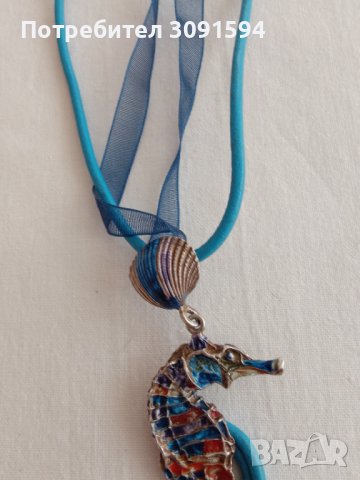 Висулка морско конче маркирана 925проба за сребро на закопчалката, снимка 10 - Антикварни и старинни предмети - 42201955