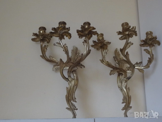 Комлект големи изящни свещници от Виена