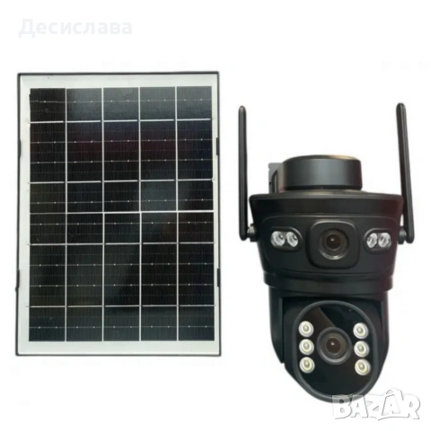 Соларна двойна камера LYLU 10 диода - ICsee за охрана, снимка 5 - IP камери - 53422577